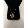 Image 1 : NEW 18K GOLD PLATED 30MM SIMULATED DIAMOND (CZ) LOVE HEART NECKLACE, 20" CHAIN