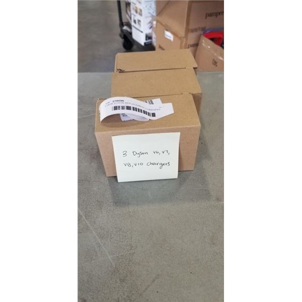 3 NEW DYSON REPLACEMENT CHARGERS, GOOD FOR V6,V7,V8,V10