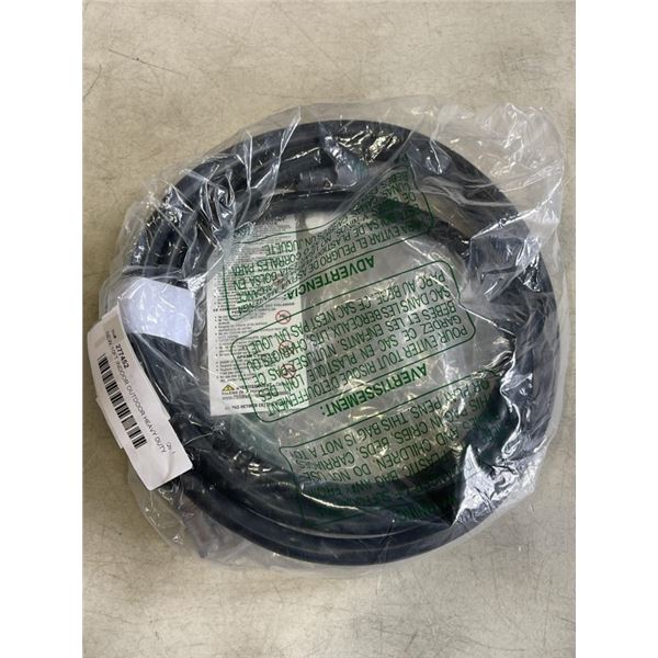 NEW 10FT INDOOR OUTDOOR HEAVY DUTY LIGHTED 3 WIRE EXTENSION CORD, BLACK  10AWG