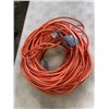 Image 2 : NEW 200FT INDOOR OUTDOOR HEAVY DUTY LIGHTED 3 WIRE EXTENSION CORD, ORANGE 16AWG