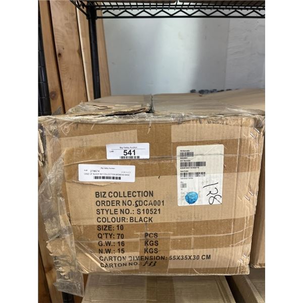 CASE OF BLACK BIZ COLLECTION WOMENS BASE 3/4 SLEEVE SHIRT