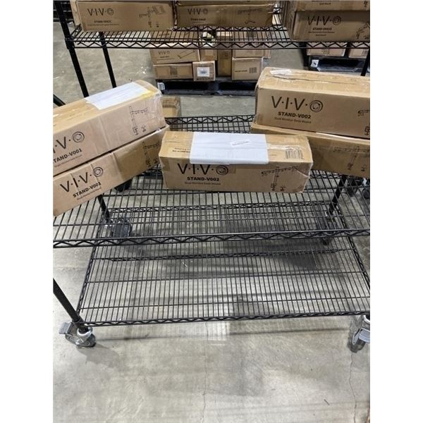 5 VIVO SINGLE AND DUAL MONITOR DESK MOUNTS