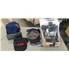 Image 1 : 5 NEW ASSORTED SIZE BLACK HOODIES, AND ASSORTYED VINTAGE BALL CAPS