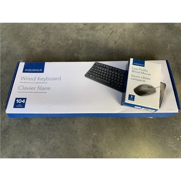 NEW INSIGNIA WIRED KEYBOARD AND MOUSE