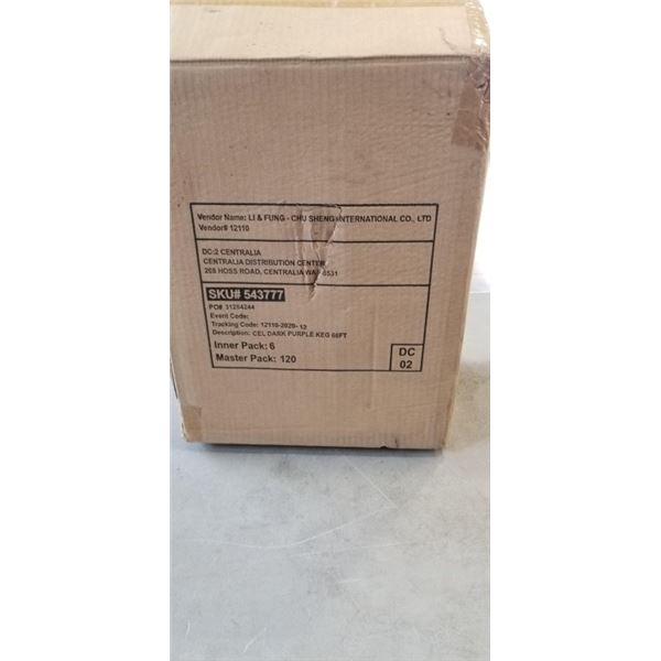 NEW CASE OF DARK PURPLE GIFT RIBBON, 120 ROLLS OF 66FT