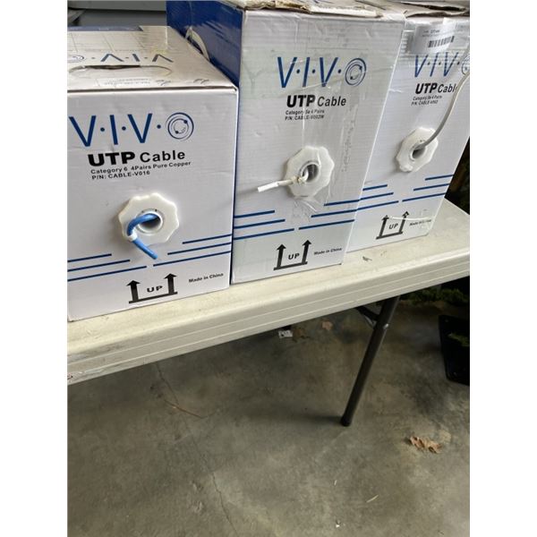 APPROX 1000FT OF VIVO CAT 5E AND CAT 6 ETHERNET CABLE