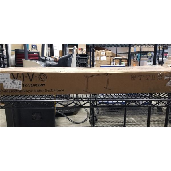 VIVO WHITE ELECTRIC SINGLE MOTOR DESK FRAME