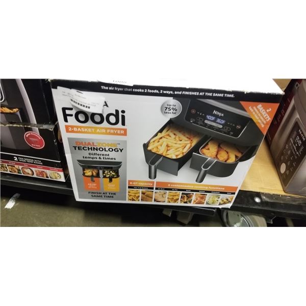 NINJA FOODI 8QT 6-IN-1 DUALZONE AIR FRYER - TESTED WORKING, RETAIL $189