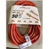 Image 1 : NEW 50FT INDOOR OUTDOOR HEAVY DUTY LIGHTED 3 WIRE EXTENSION CORD, ORANGE 10AWG