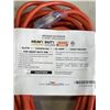 Image 2 : NEW 50FT INDOOR OUTDOOR HEAVY DUTY LIGHTED 3 WIRE EXTENSION CORD, ORANGE 10AWG