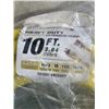 Image 3 : NEW 10FT INDOOR OUTDOOR HEAVY DUTY LIGHTED 3 WIRE EXTENSION CORD, YELLOW 10AWG, AND NEW 6FT INDOOR O