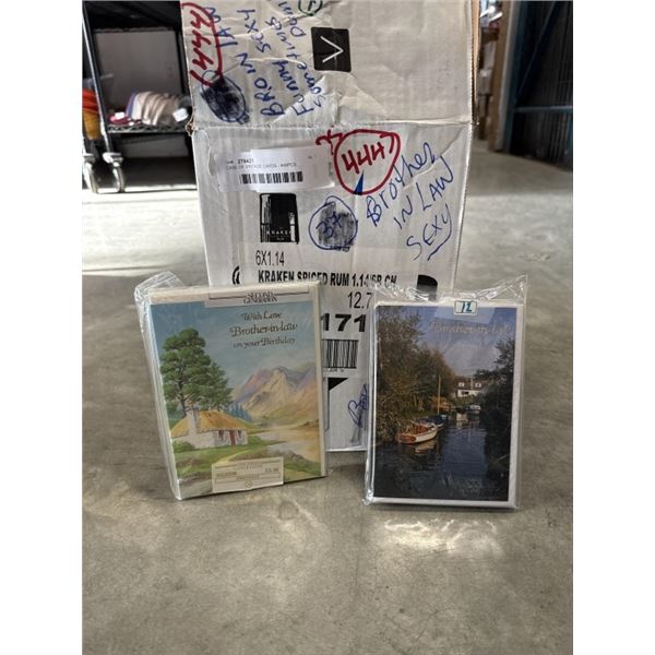 CASE OF NEW VINTAGE CARDS - 444PCS, BROTHER IN LAW