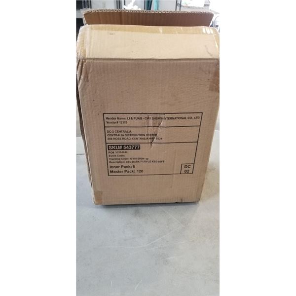 NEW CASE OF DARK PURPLE GIFT RIBBON, 120 ROLLS OF 66FT