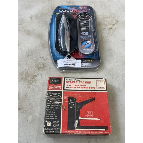 COOL HEAT SOLDERING PEN AND STAPLE TACKER