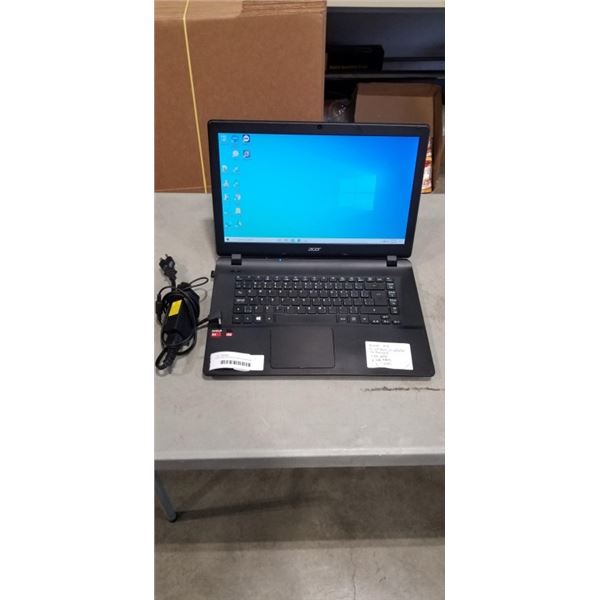 ACER AMD A4 LAPTOP WITH CHARGER, RESET AND READY TO USE  WITH WINDOWS 10 UPDATES, BULGE AROUND TRACK