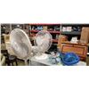 Image 1 : FLOOR FAN AND 3 TABLE TOP FANS
