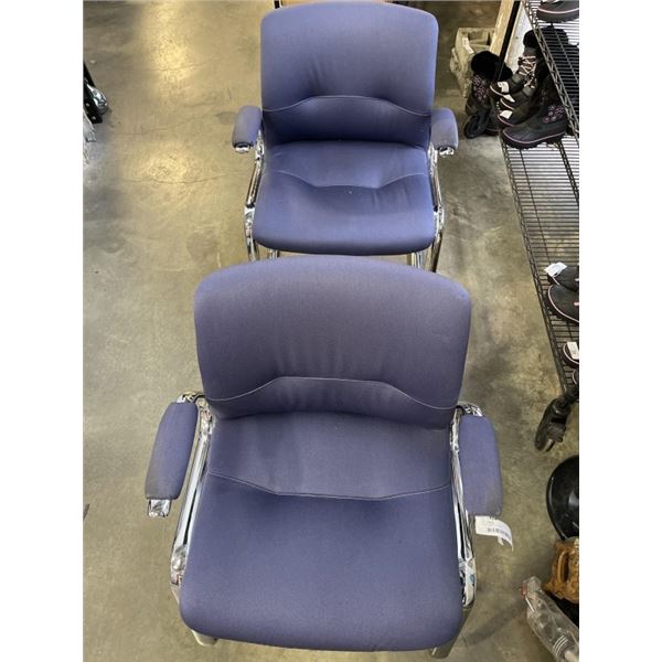 2 BLUE OFFICE CHAIRS