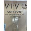 Image 2 : VIVO BLACK ADJUSTABLE PC CART WITH STORAGE