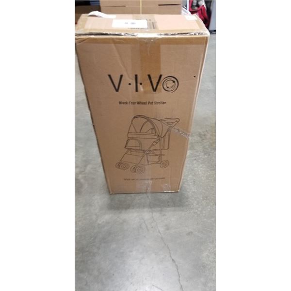 VIVO BLACK FOUR WHEEL PET STROLLER
