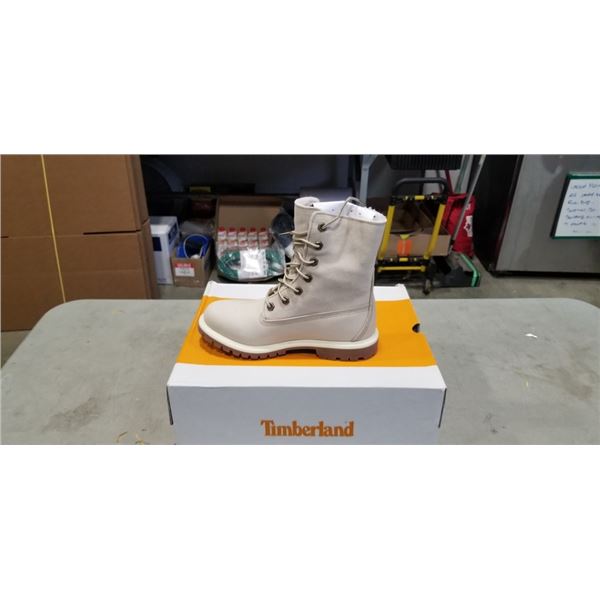 NEW TIMBERLAND AUTHENTIC WP FLEECE FOLD DOWN NATURAL NUBUCK BOOTS, SIZE WOMENS 6
