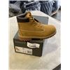 Image 1 : NEW TIMBERLAND PREMIUM 6 IN WATERPROOF BOOT WHEAT NUBUCK, SIZE 4.5 JUNIOR