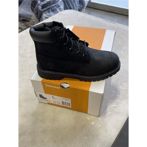 NEW TIMBERLAND PREMIUM 6 IN WATERPROOF BOOT BLACK NUBUCK, SIZE 5 JUNIOR
