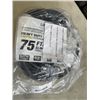 Image 1 : NEW 75FT INDOOR OUTDOOR HEAVY DUTY LIGHTED 3 WIRE EXTENSION CORD, BLACK 12AWG