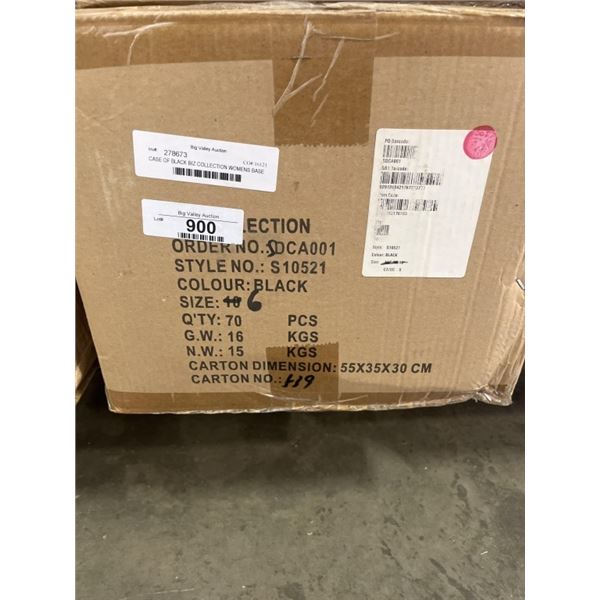 CASE OF BLACK BIZ COLLECTION WOMENS BASE 3/4 SLEEVE SHIRT