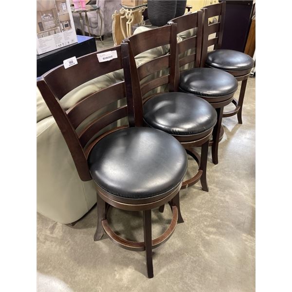 4 MODERN SWIVEL BAR STOOLS