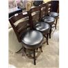 Image 1 : 4 MODERN SWIVEL BAR STOOLS