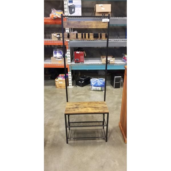 MODERN COAT RACK ENTRYWAY BENCH