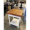 Image 1 : BUTCHER BLOCK TOP KITCHEN ISLAND, 24 X 24 INCH
