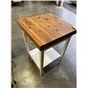Image 2 : BUTCHER BLOCK TOP KITCHEN ISLAND, 24 X 24 INCH
