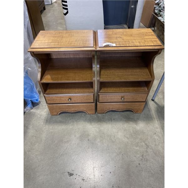 PAIR OF MCM STEP ENDTABLES