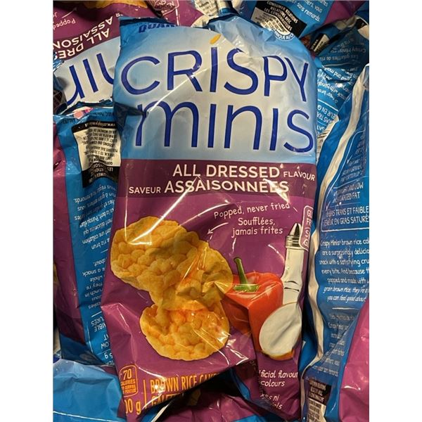 LARGE LOT OF ALL DRESSED MINI CRISPS, BEST BEFORE 9/25/25