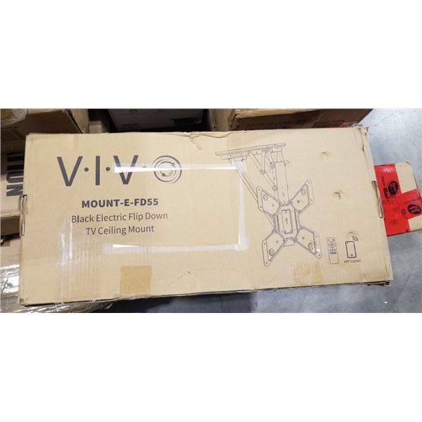 VIVO BLACK ELECTRIC FLIP DOWN CEILING TV MOUNT