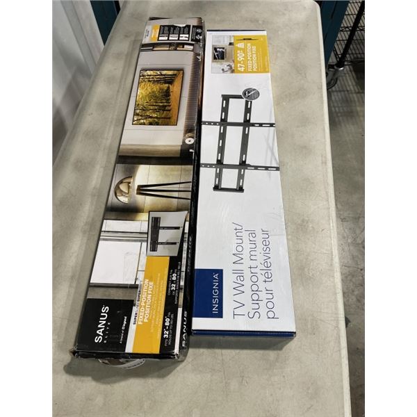 SANUS 32-80 SUPER SLIM FIXED TV WALL MOUNT AND INSIGNIA 47-90 INCH FIXED TV WALL MOUNT