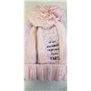 Image 3 : 2 NEW PINK KNITTED 3PC WINTER TOQUE, NECK WARMER  AND MOUTH COVER