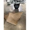 Image 5 : BRAND NEW 40 INCH FLOCKED INDOOR / OUTDOOR CHRISTMAS TREE, IN BLACK POT WITH BURLAP WRAP, AND SET OF