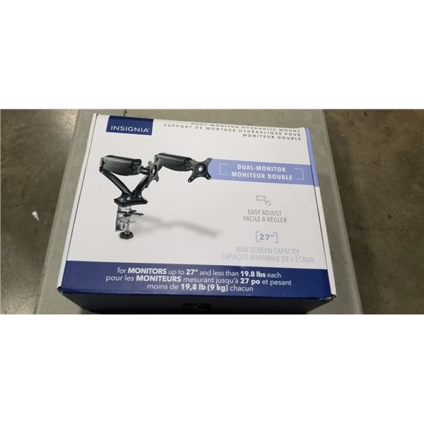 AS NEW INSIGNIA DUAL MONITOR HYDRAULIC MOUNT