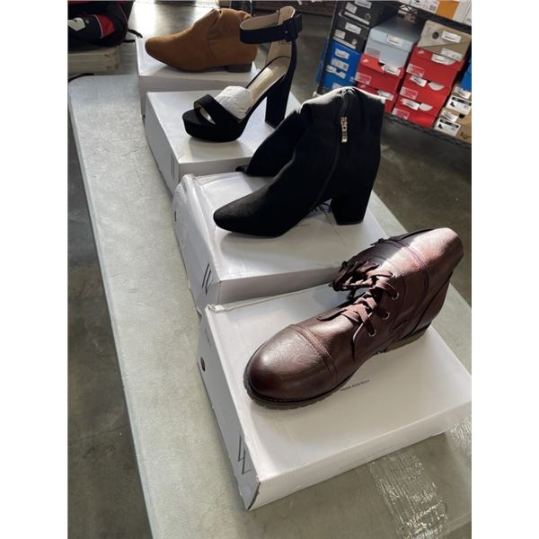 4 NEW PAIRS OF LADIES SHOES - SIZE 8.5