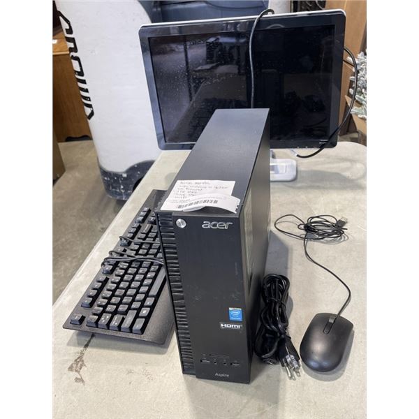 ACER ASPIRE COMPUTER W/ WINDOWS 10 UPDATE, MONITOR, KEYBOARD, AND MOUSE