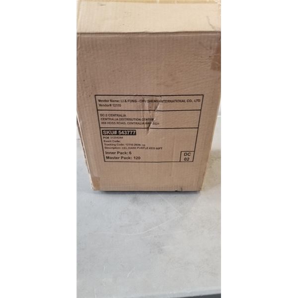 NEW CASE OF DARK PURPLE GIFT RIBBON, 120 ROLLS OF 66FT