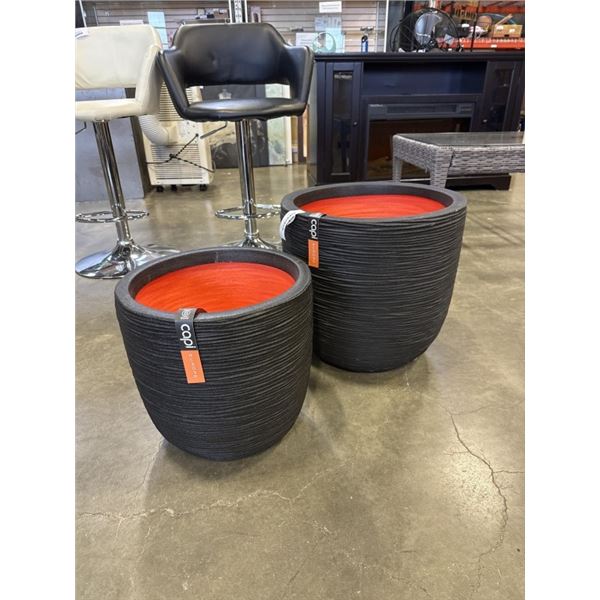 SET OF 2 NEW PLASTIC PLANTERS