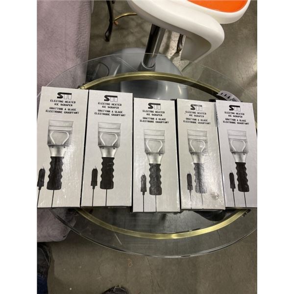 5 NEW HEATED ICE SCRAPERS