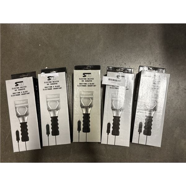 5 NEW HEATED ICE SCRAPERS