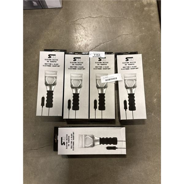 5 NEW HEATED ICE SCRAPERS