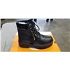Image 2 : NEW TIMBERLAND STONE STREET 6 INCH LACE WATERPROOF BLACK FULL GRAIN LEATHER BOOTS SIZE WOMENS 7.5