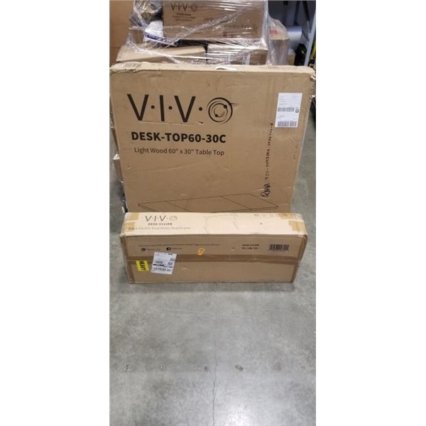 VIVO LIGHT WOOD 60 X 30 ELECTRIC SIT TO STAND DESK WITH BLACK DUAL MOTOR DESK FRAME