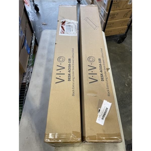 2 NEW VIVO EXTRA LONG UNDER DESK DRAWERS